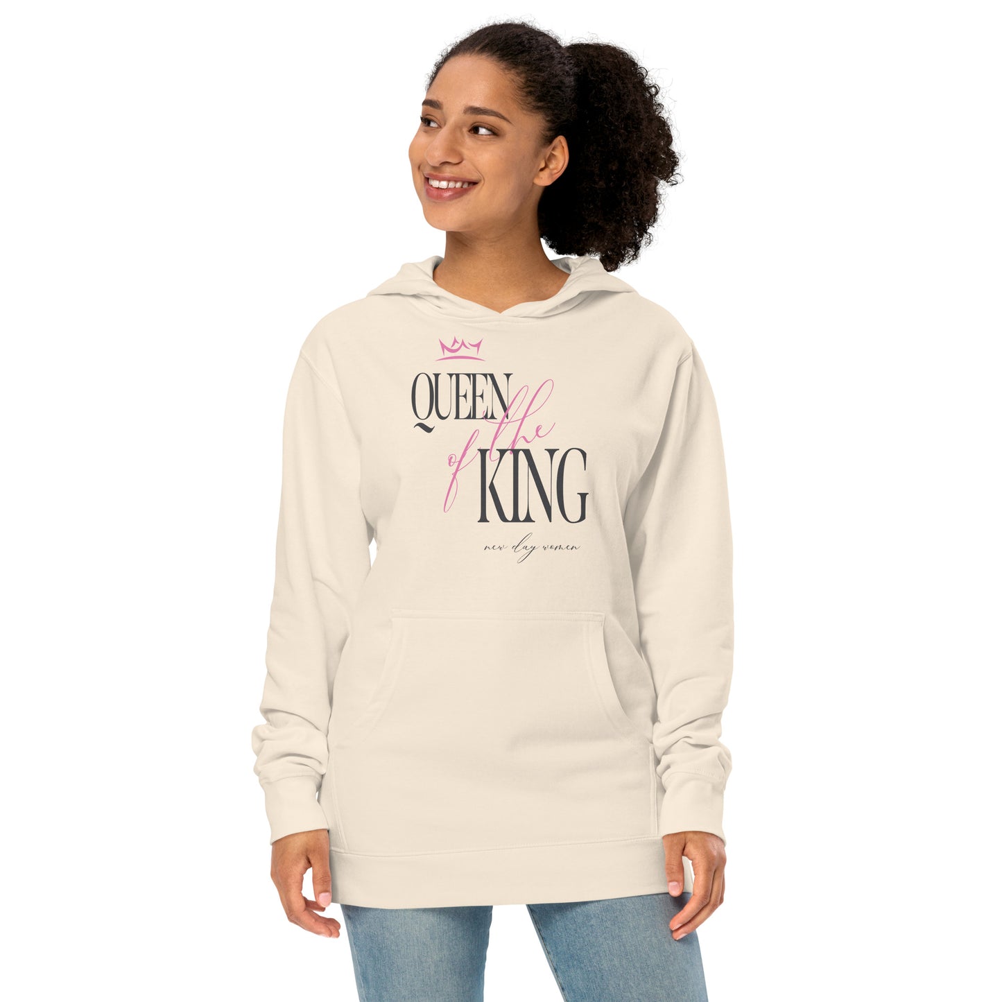 Queen of the King Hoodie - Sweet Cream